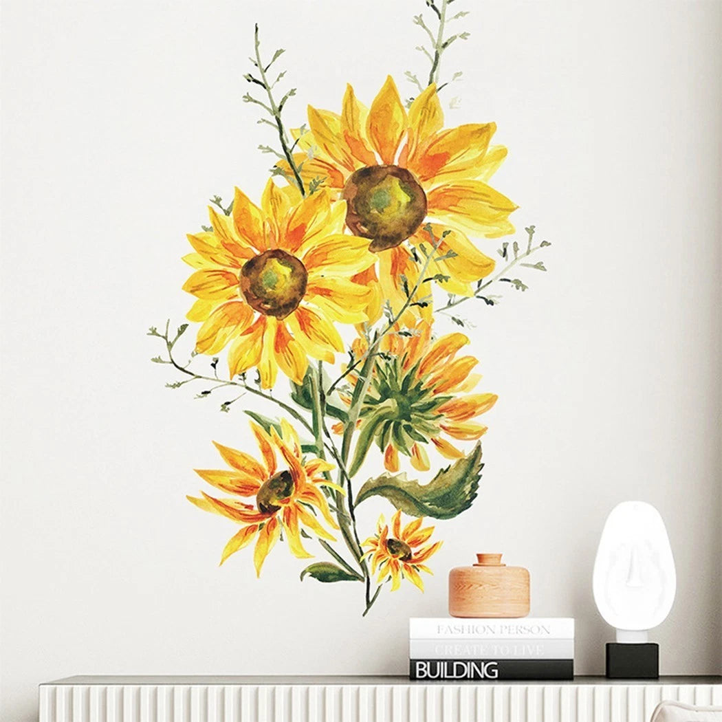 Sunflower Wall Stickers for Home Decor (Removable)