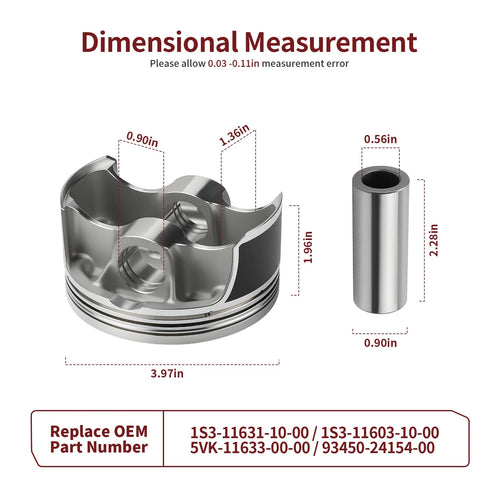 102mm Piston Kit for Yamaha Raptor 700 700R (2006–2014)