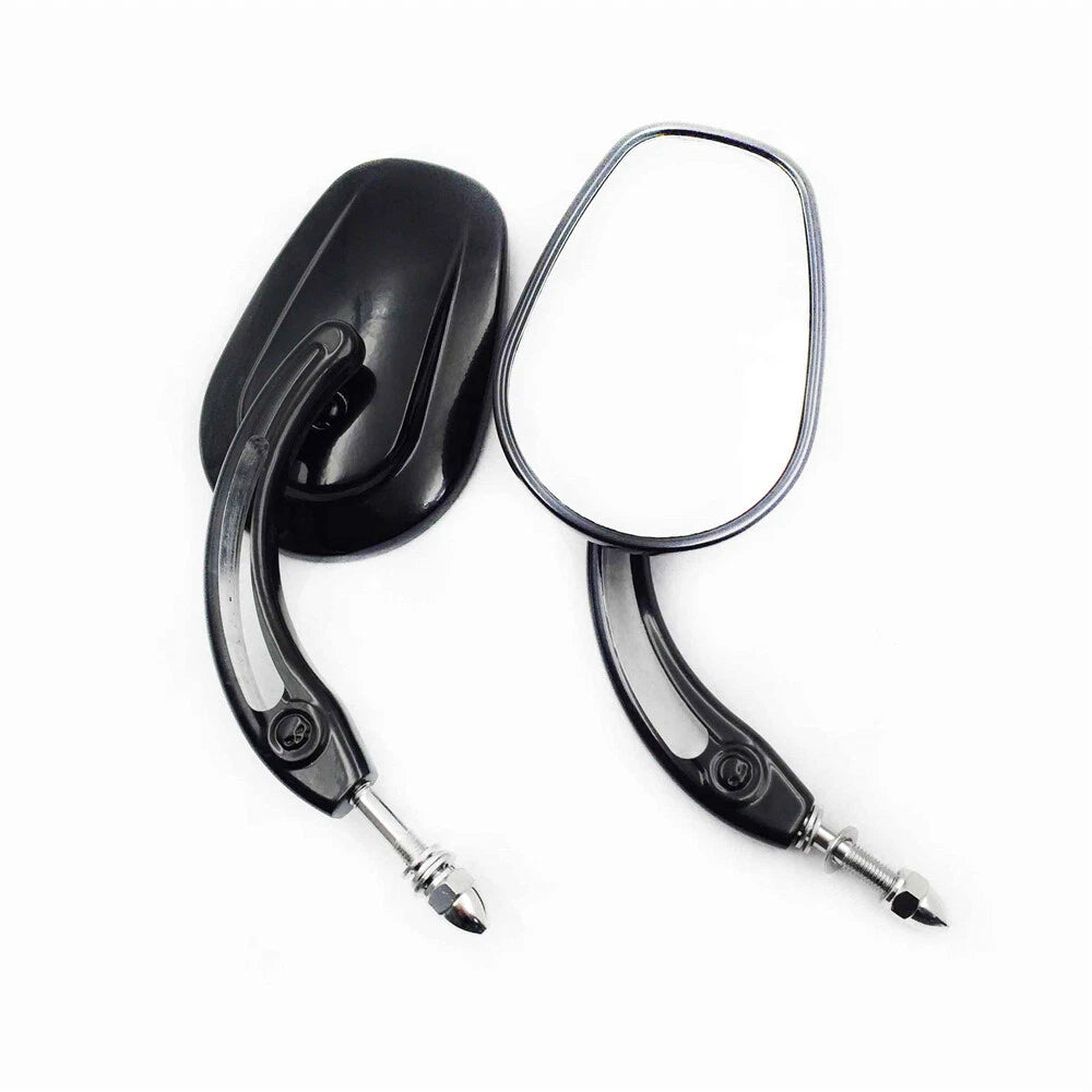 Chrome Big Side Mirrors for Harley Low Rider, SuperLow, Iron 883, 1200 Custom