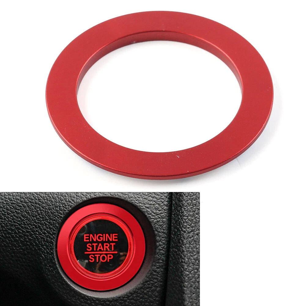 Engine Start Stop Button Ring Trim for Honda Civic (2016–2021) Red