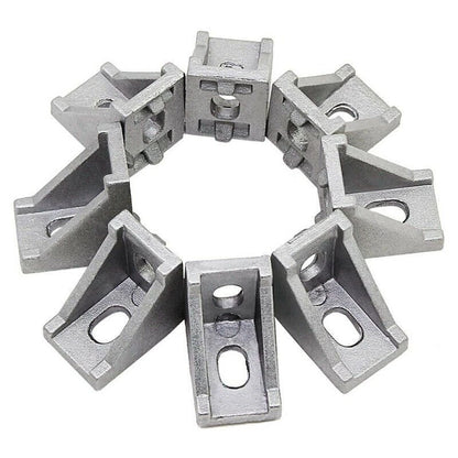 50Pcs Aluminum Corner Bracket M5 X 10mm Profile Connector