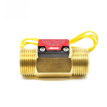 Copper Water Flow Switch G3/4 1.5-50L/min 220VDC 0.5A for HVAC Irrigation