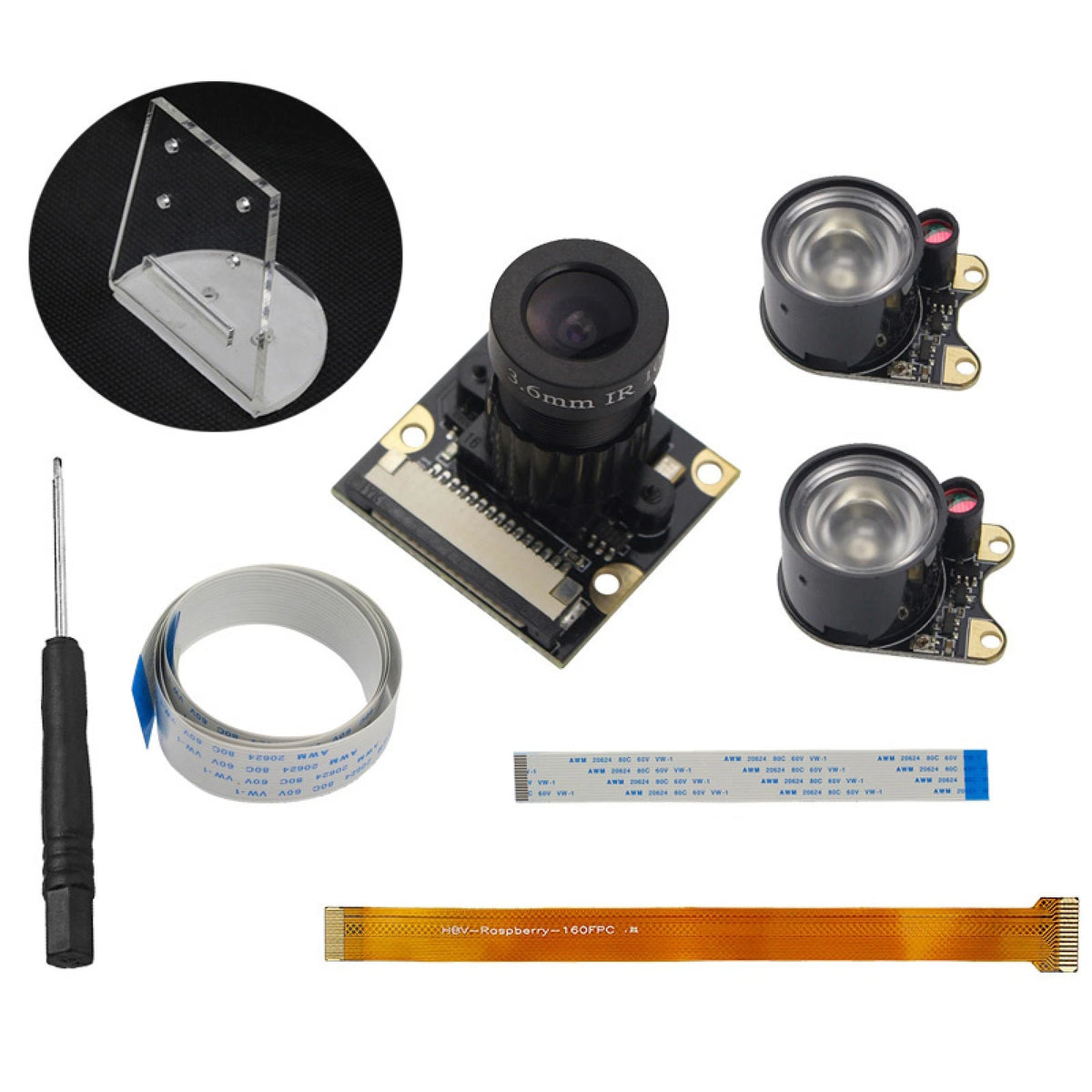 IR Camera Module for Raspberry Pi 4/3B+/3B/Zero/W/WH (1080P Night Vision)