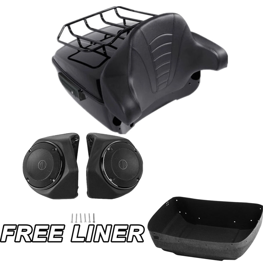 Trunk Rack Pad Speakers for Harley Electra Glide Road King (2014–Present)