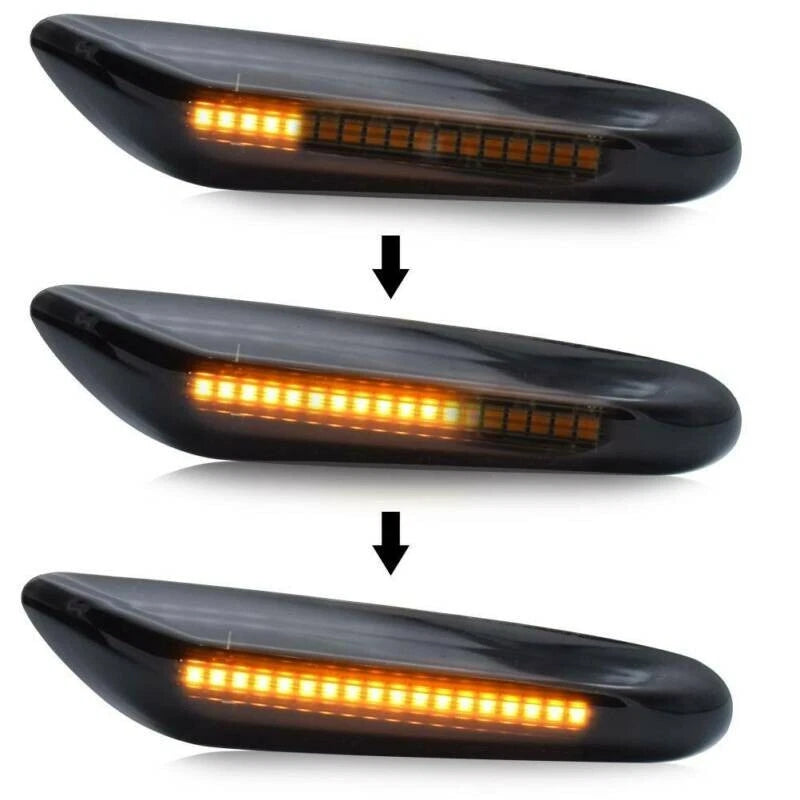 2X LED Light Side Indicator Smoke Turn Signal for BMW E90 E92 E60 E87 E82