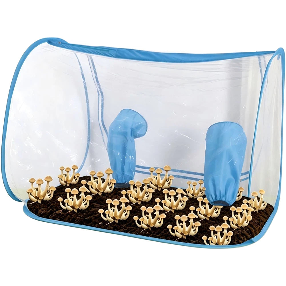 Quick Setup Portable Mushroom Tent - Lightweight Sturdy Polyester Mesh