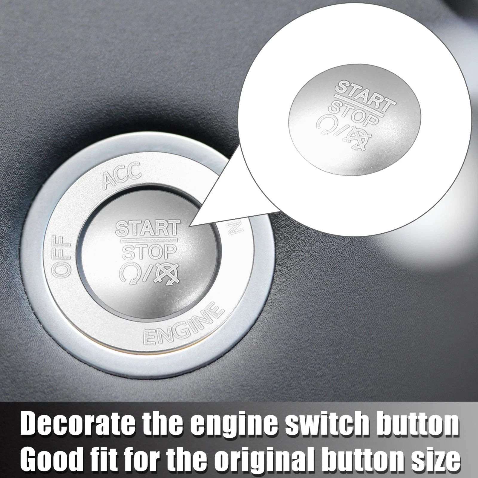 Engine Start Stop Button Cover Kit for Dodge Charger Challenger (2011–2023)