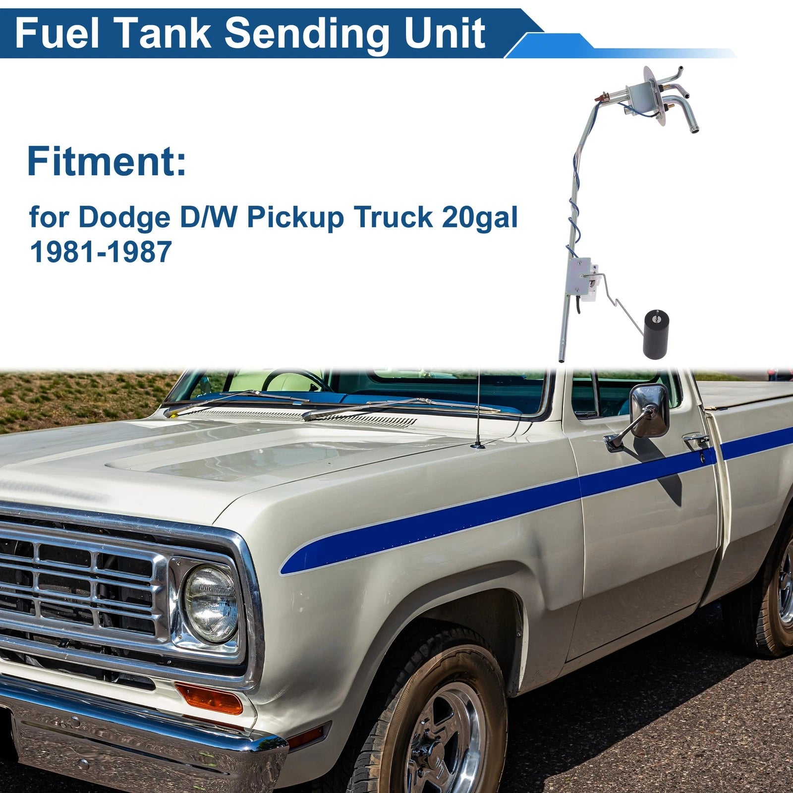 Fuel Level Sending Unit Module Replacement for Dodge D/W Pickup 20gal (1981–1987)