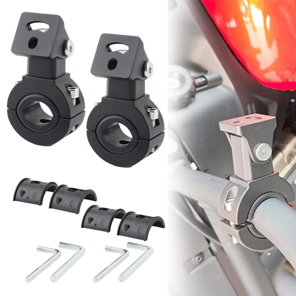 Motorcycle Light Bracket for Adjustable Headlight Installation on 18 32mm Pipes
