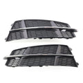 Front Bumper Lower Side Grille for Audi A6 C7 SLine (2014–2018) Black Chrome Pair