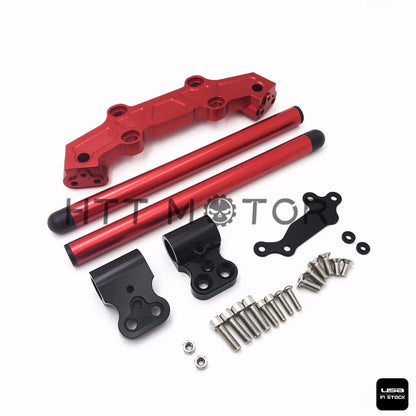 Clip-On Adapter Plate & Handlebars Set for Yamaha MT-09 FZ-09 (2013–2016) Red
