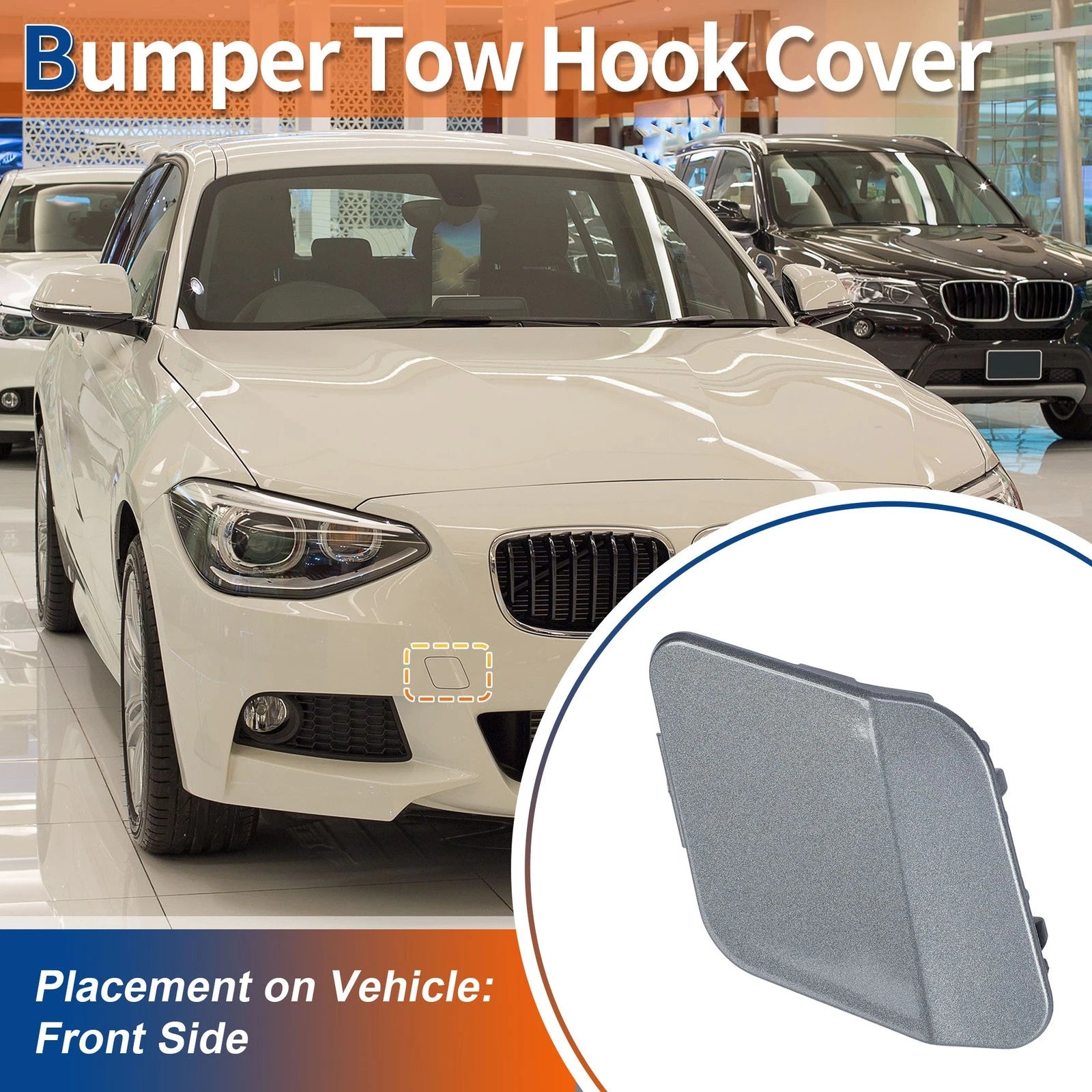 Front Tow Hook Cover Replacement for BMW 114i (2012–2014)