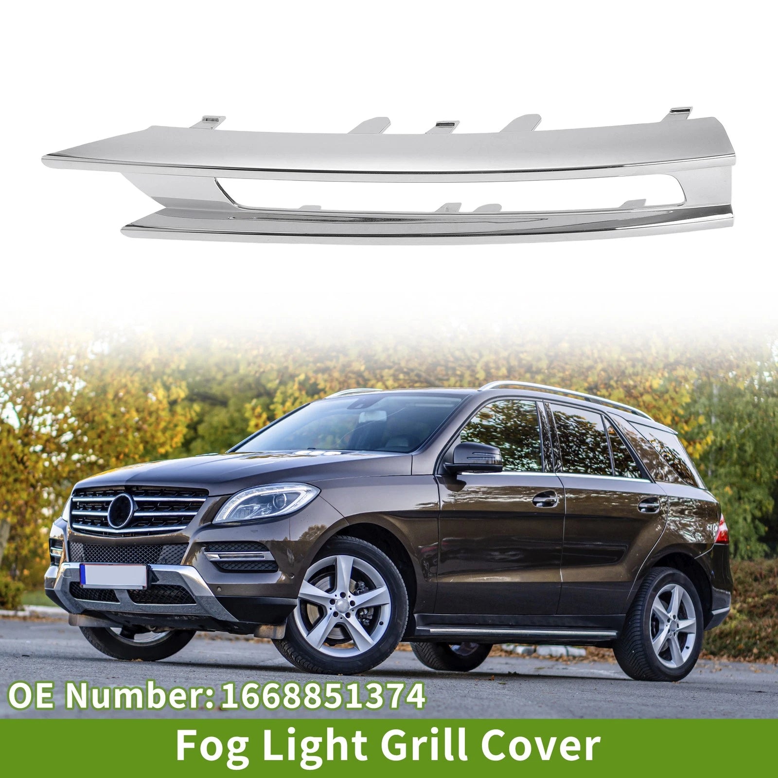 Front Left Fog Light Grill Replacement for Mercedes-Benz ML350 (2012–2015)