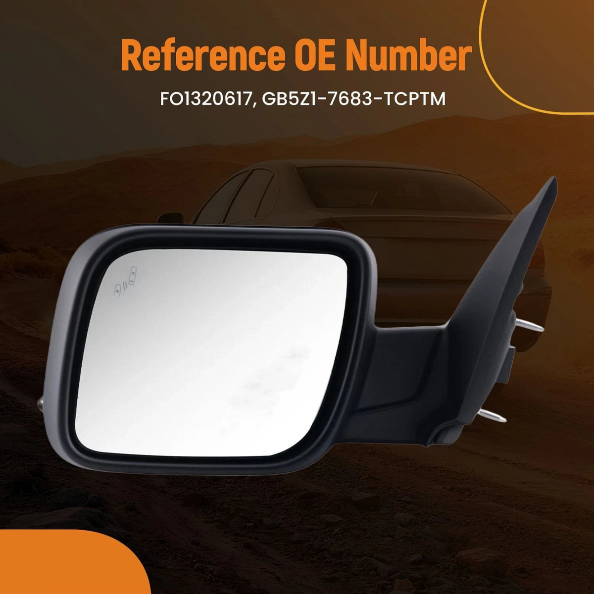 Left Rear View Mirror for Ford Explorer (2016–2019) Heated GB5Z17683TCPTM