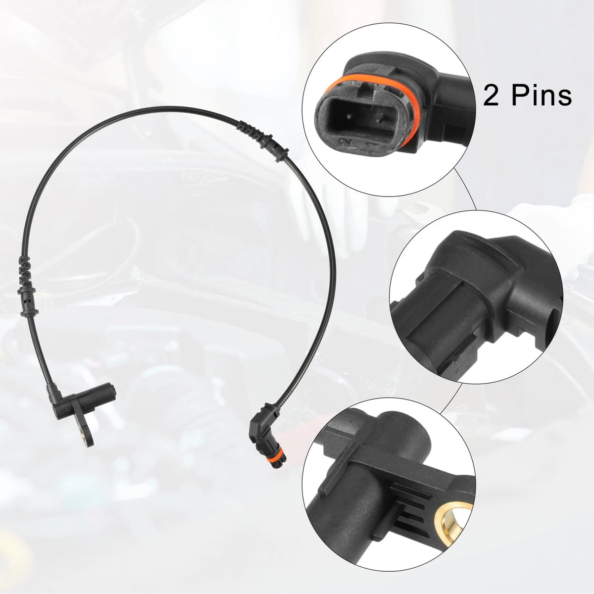 2Pcs ABS Wheel Speed Sensor for Mercedes-Benz CL500 CL600 S500 (2003–2006) No.A2205400117