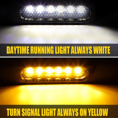 LED DRL Turn Signal Blinkers for Motorcycle (39-41mm Fork Mount Clamp)