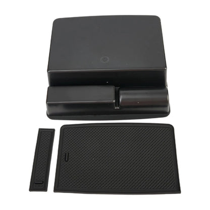 Car Storage Box Organizer for Auto Interior (17.3x16cm) Black ABS