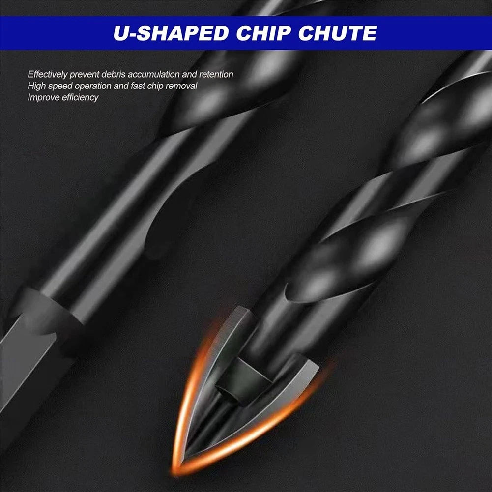 Set of 5 Masonry Drill Bits with Tungsten Carbide Tips for Various Surfaces