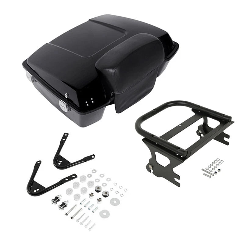 Chopped Trunk Backrest & Mount Rack for Harley Touring Road Glide (1997–2008)