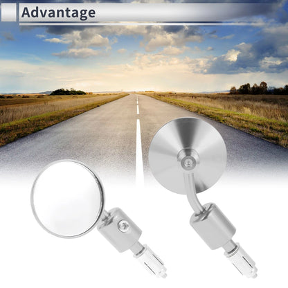 Set of 2 Round Rear View Mirrors for M6 Motorcycle
