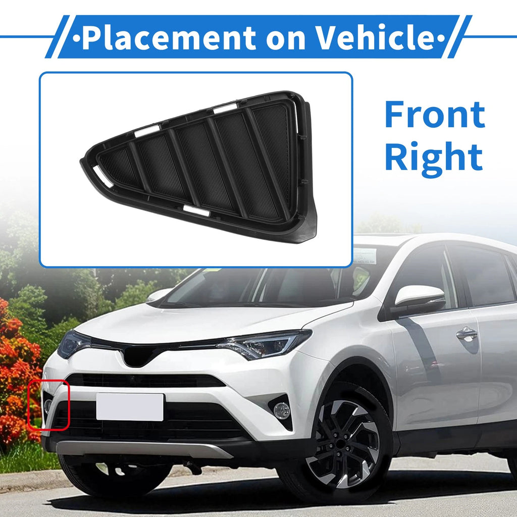 Front Right Front Bumper Fog Light Cover Replacement for Toyota RAV4 (2016–2018)