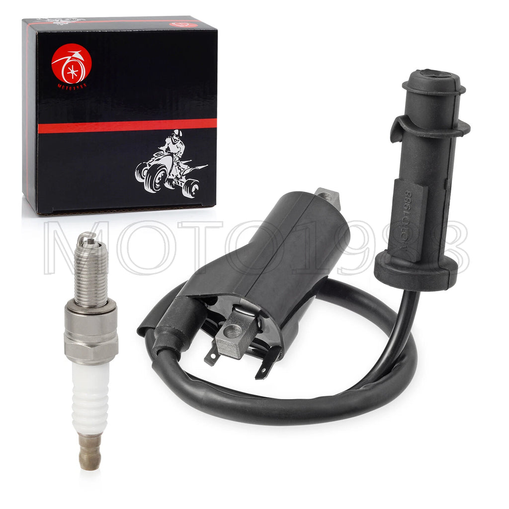 Ignition Coil Pack & Spark Plug Set for Arctic Cat 550 700 1000 (2009–2016)