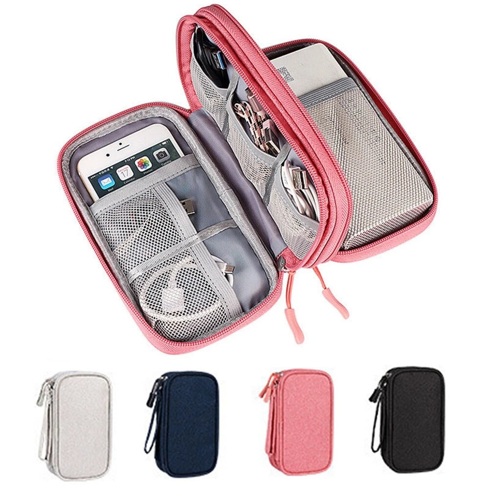 Travel Cable Storage Bag for Electronics USB Gadget Organizer Charger Case