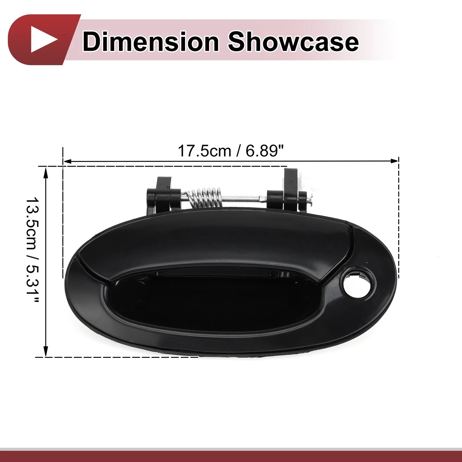 Exterior Door Handle Replacement for Hyundai Elantra Front Left Black (2011–2018)