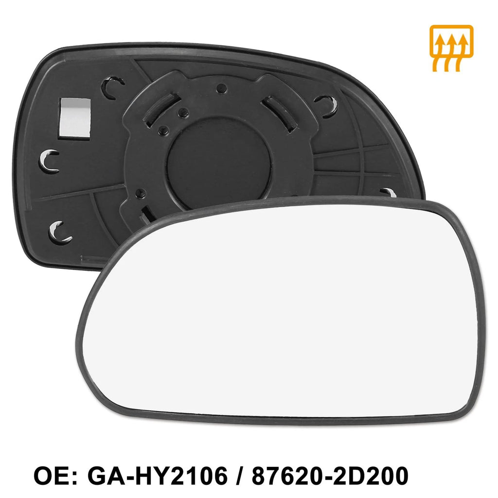 Left Driver Side Rearview Mirror Glass Replacement for Hyundai Elantra (2011–2018)