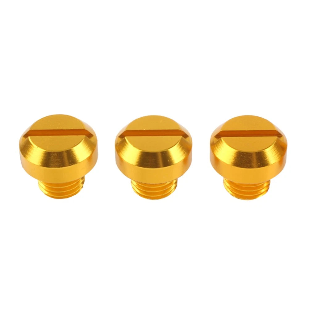 3X M10x1.25 Motorcycle Mirror Hole Blanking Plugs for Universal Fit