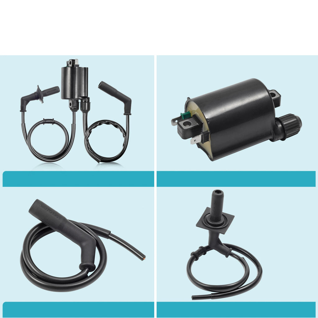 Set of 2 Ignition Coil & Spark Plug Cap for Honda Shadow Sabre 1100 (2000–2007)
