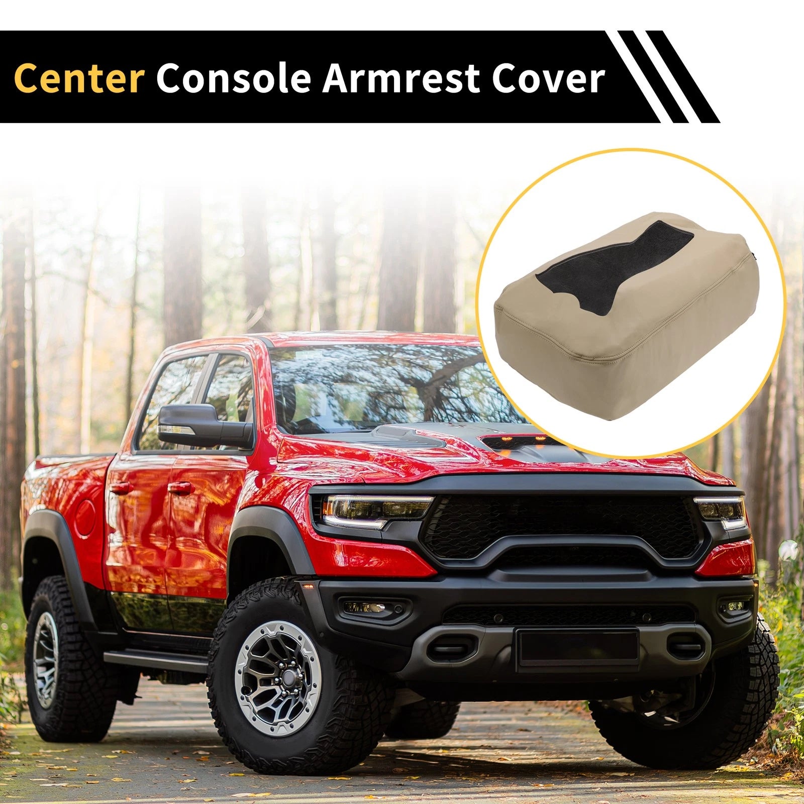 Center Console Cover Replacement for Chevrolet Beige Microfiber Leather (2005–2015)