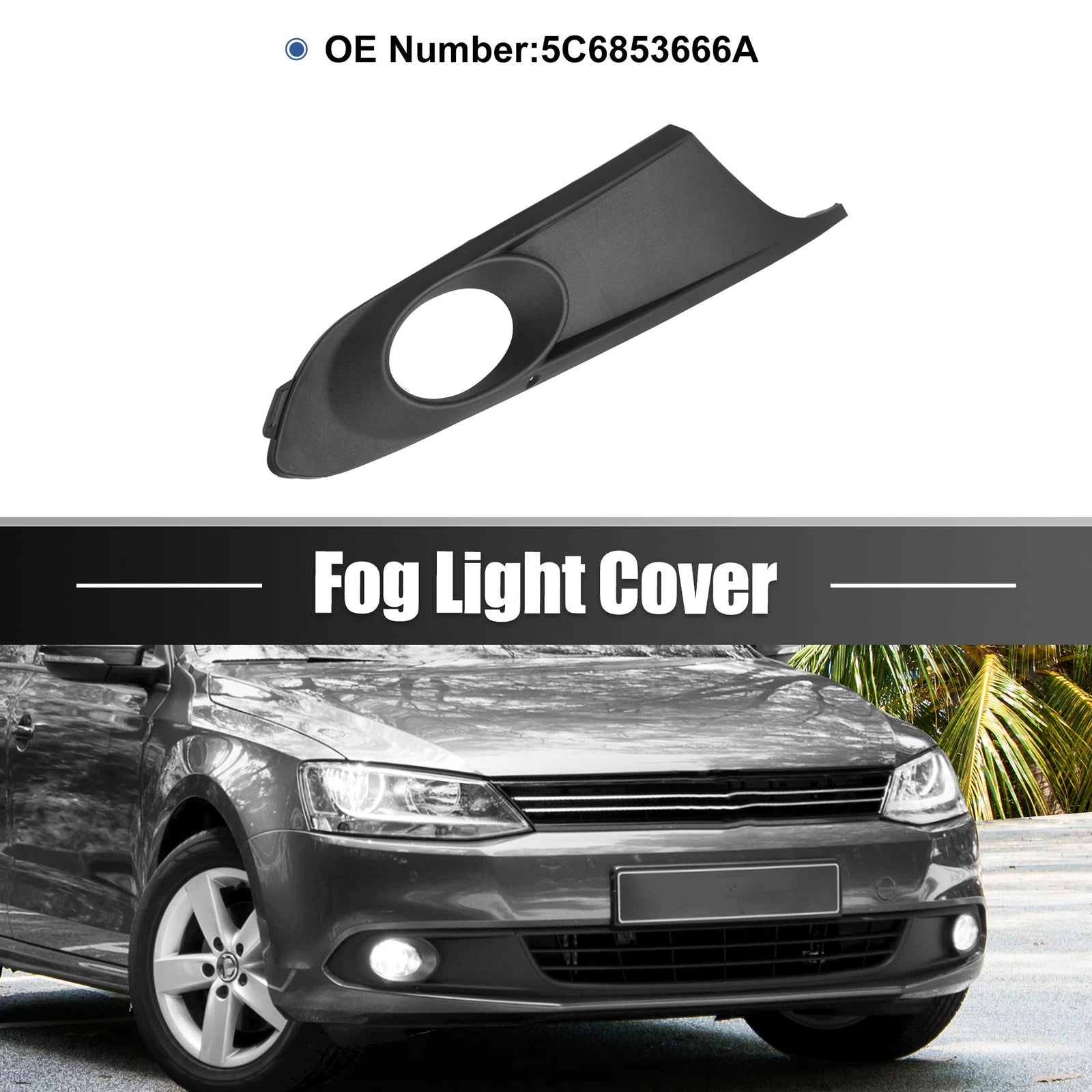 Fog Light Grille Front Right Replacement for Volkswagen Jetta (2019–2022)