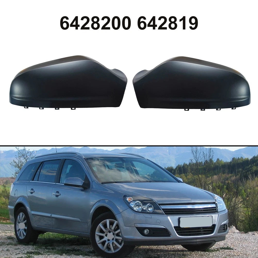 Rearview Mirror Housing Cover for Opel Astra H (2004–2009) Matte Black ABS