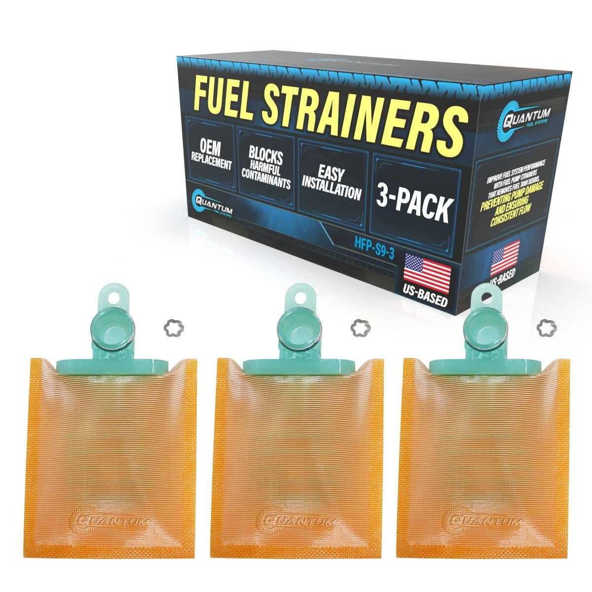 3X Fuel Pump Filter Strainers for Yamaha YBR125ED (2003–2012)