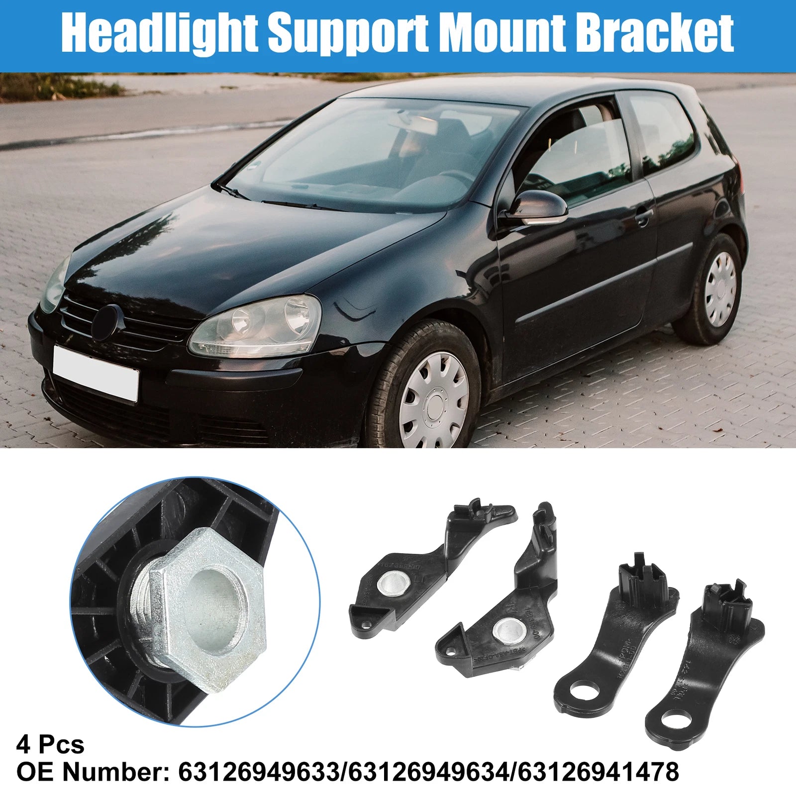 Headlight Support Mount Bracket for BMW 525xi (2006–2007)