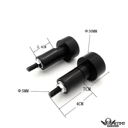 2X Handle Bar End Caps for Motorcycle (22 mm)