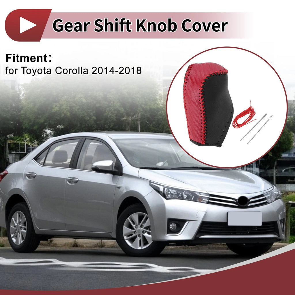 Gear Shift Knob Cover Replacement for Toyota Corolla (2014–2018) Red