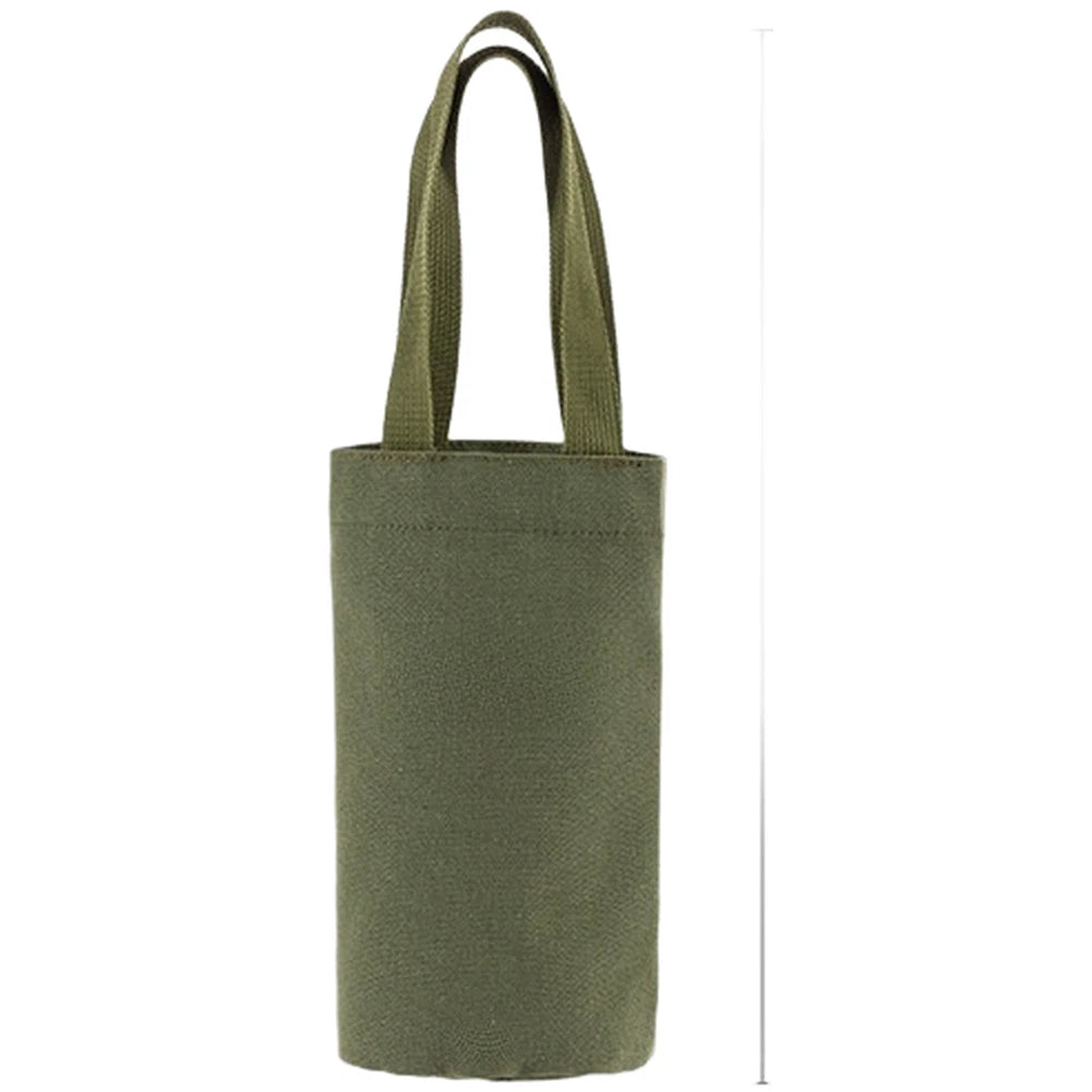 Travel Canvas Water Bottle Bag with Insulated Cup Holder for All Models