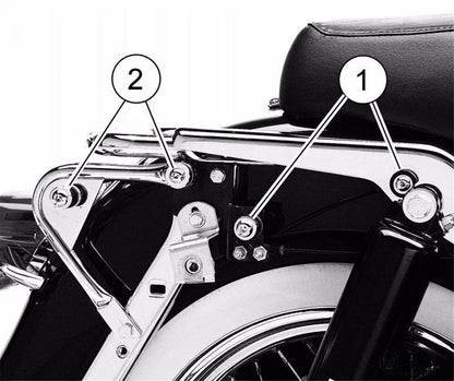 Chrome Skull Detachable Luggage Rack for Harley Touring (1997–2008)