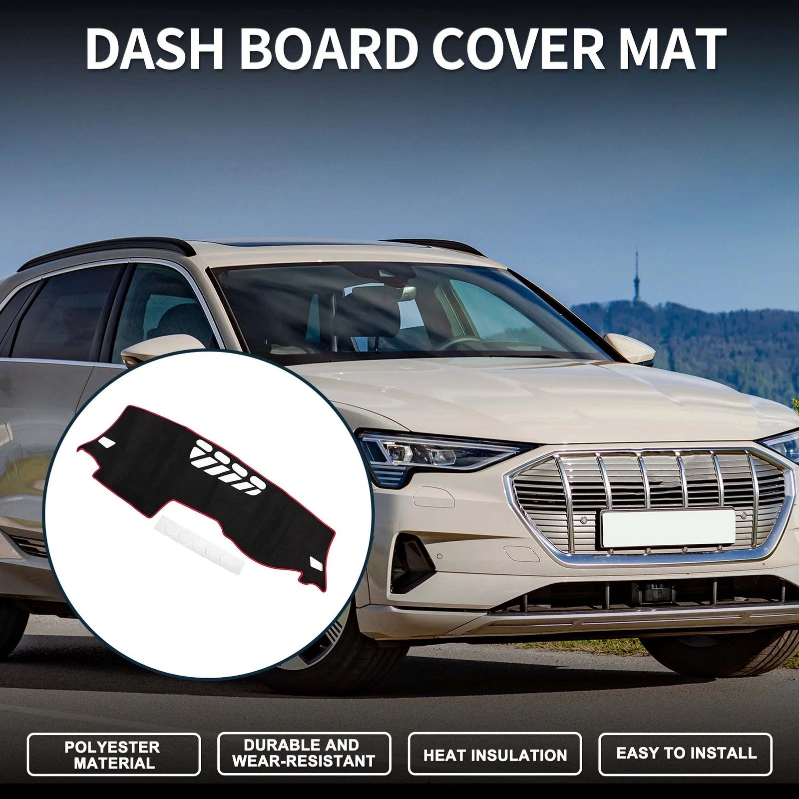 Dashboard Dash Cover Mat for Audi Q2 2016–2021 Sun Protector Pad