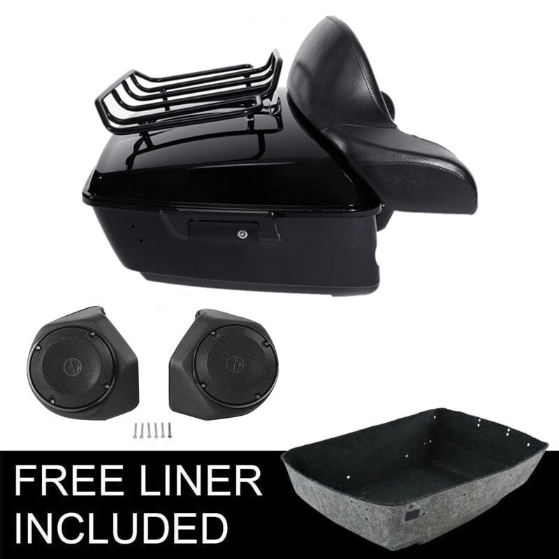 Trunk Backrest Rack Speakers for Harley Touring Road Glide (2014–2023)