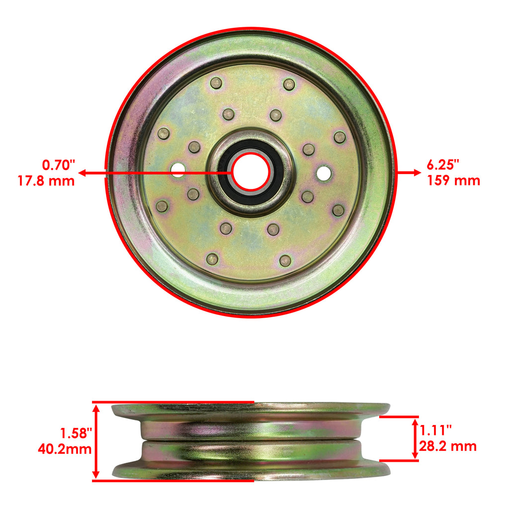 Deck Idler Pulleys Replacement for Exmark 48 52 60 72 Lazer Z (2009–2019)
