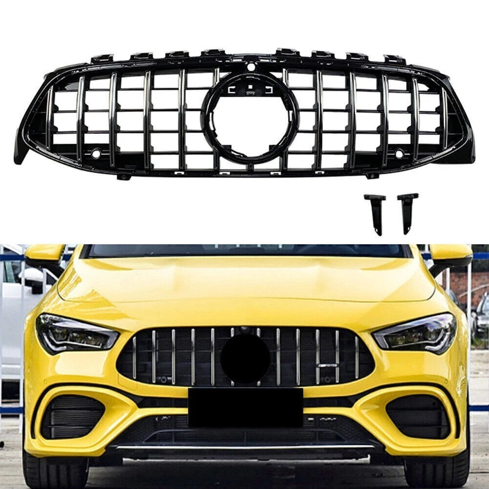GT R Black Front Upper Grille for Mercedes Benz CLA C118 (2020–Present)