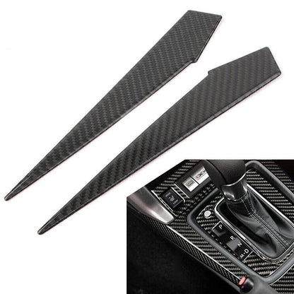 2X Carbon Fiber Gear Shift Side Panel Cover Trim for Subaru Forester (2013–2018)