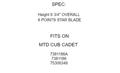 Spindle Shaft with Bearing for Cub Cadet MTD (2003–2014)