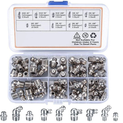 60 PCS Grease Zerk Nozzle Set for Efficient Lubrication Solutions