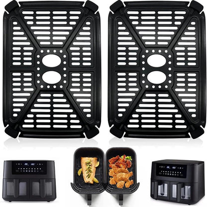 Double Pot Support Plate for Air Fryer (Stainless Steel)