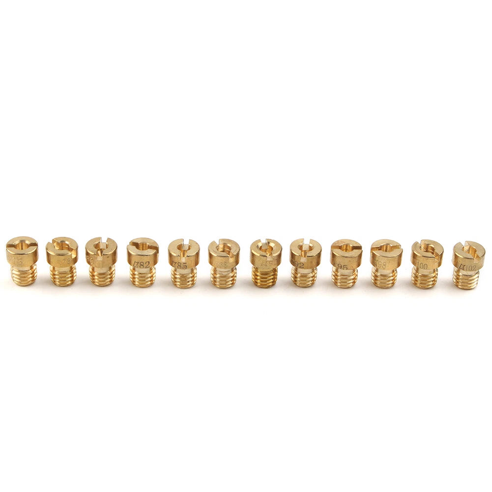 12x 6mm Replacement Carburetor Jets for Dellorto SHA PHBG (#75-#102)