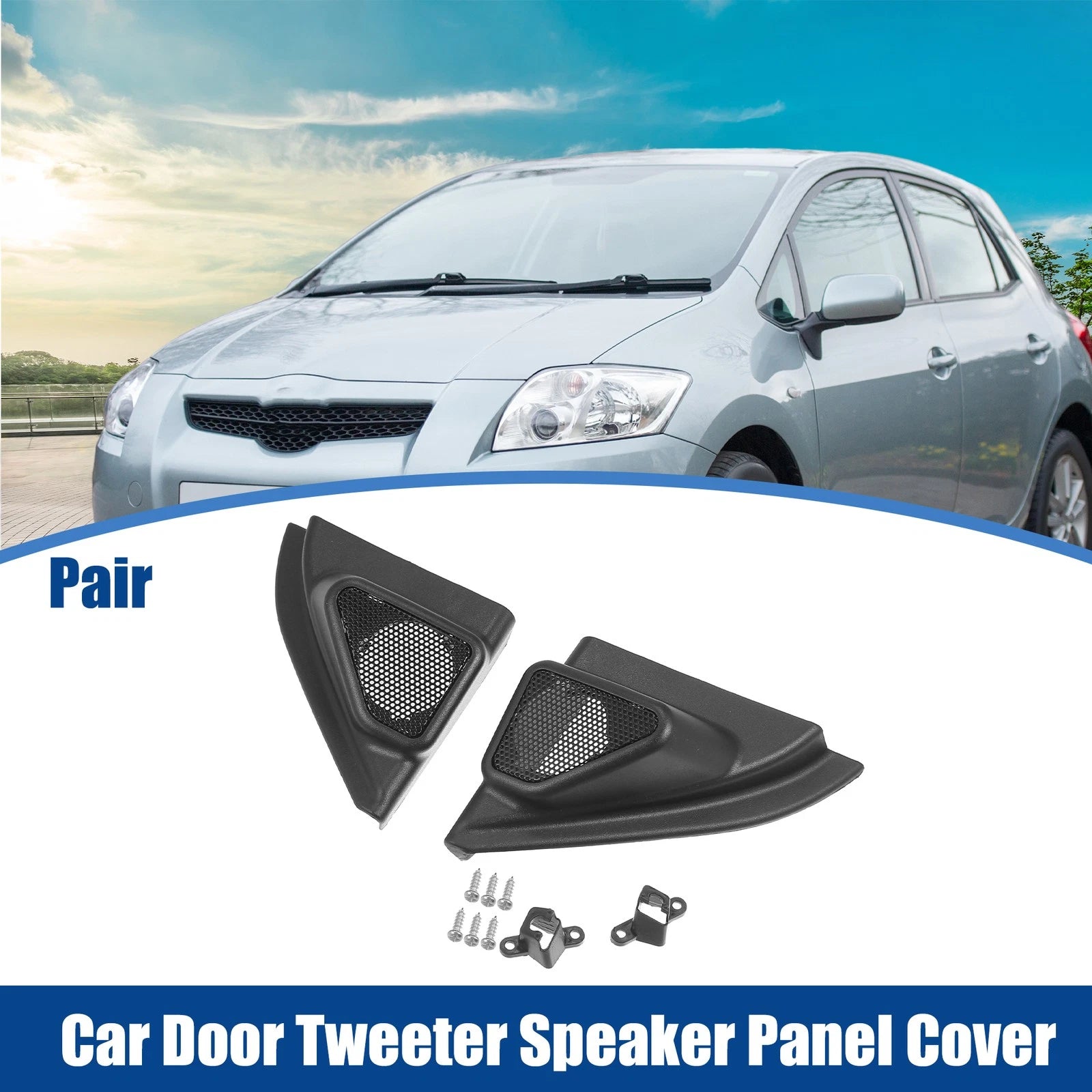 Door Tweeter Speaker Panel Cover Trim Pair for Toyota Corolla (2014–2018)